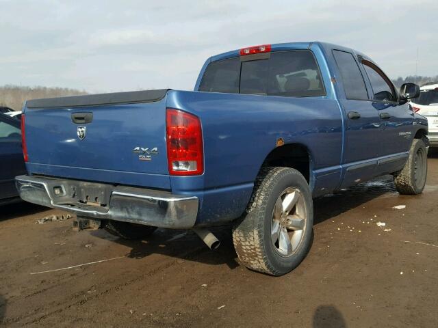 1D7HU18246S691183 - 2006 DODGE RAM 1500 S BLUE photo 4