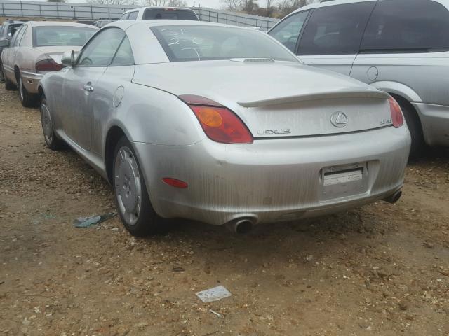 JTHFN48Y320021360 - 2002 LEXUS SC 430 SILVER photo 3