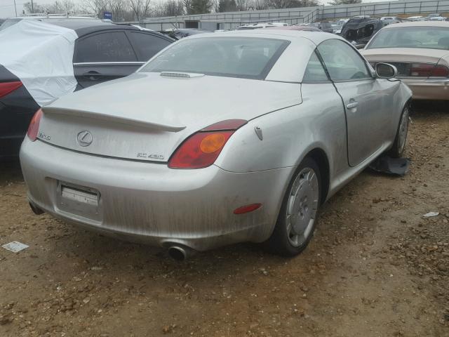 JTHFN48Y320021360 - 2002 LEXUS SC 430 SILVER photo 4