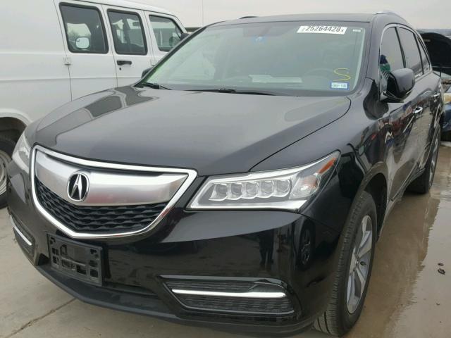 5FRYD3H24EB001335 - 2014 ACURA MDX BLACK photo 2