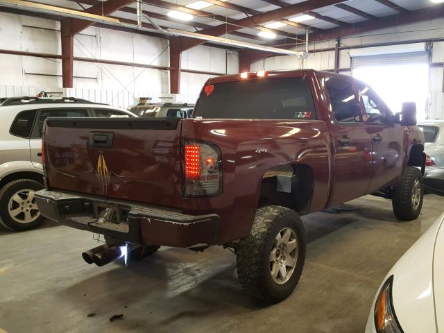 3GCPKREA1BG401439 - 2011 CHEVROLET SILVERADO MAROON photo 4