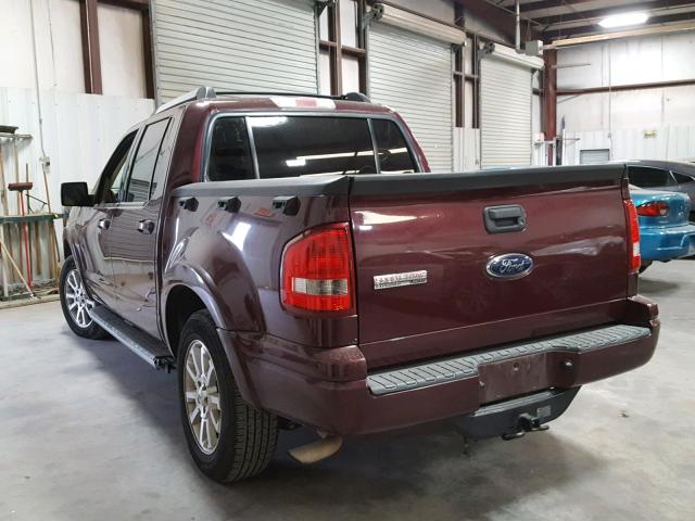 1FMEU33K77UA31186 - 2007 FORD EXPLORER S MAROON photo 3