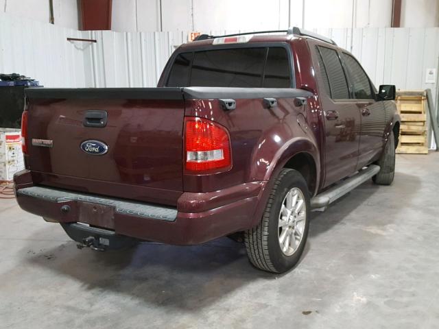 1FMEU33K77UA31186 - 2007 FORD EXPLORER S MAROON photo 4