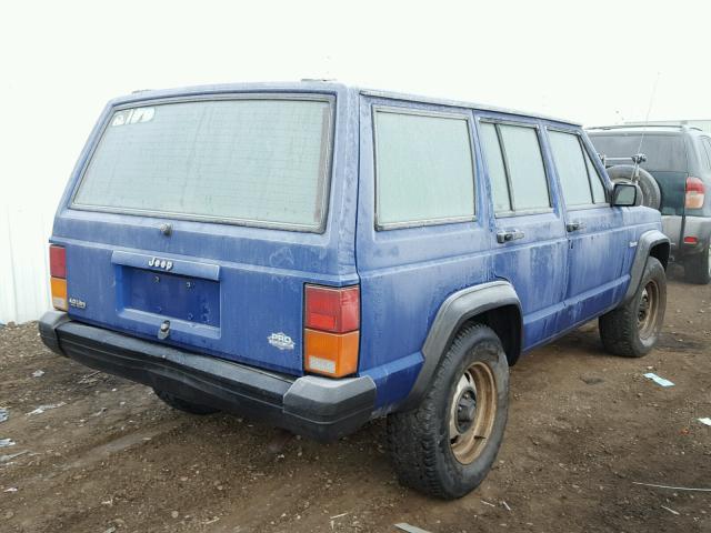 1J4FJ28S9SL608216 - 1995 JEEP CHEROKEE S BLUE photo 4