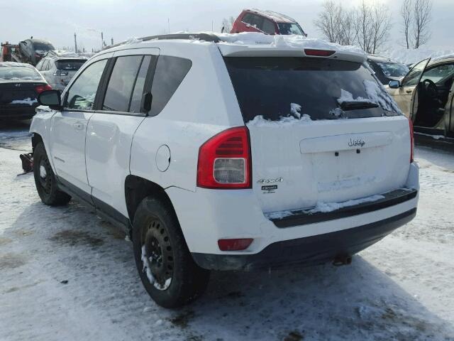 1C4NJDAB1CD671118 - 2012 JEEP COMPASS BA WHITE photo 3