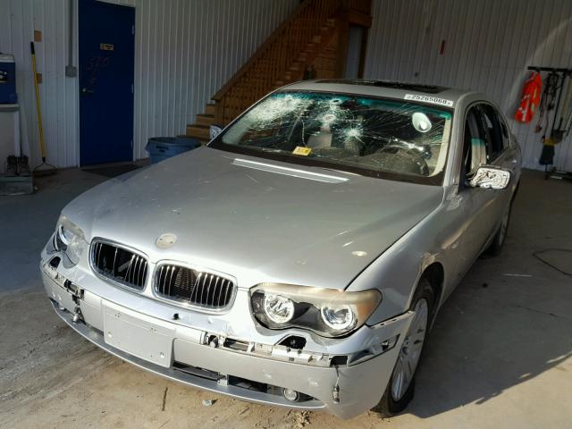 WBAGL63493DP65385 - 2003 BMW 745 I SILVER photo 2