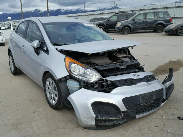 KNADM5A37E6353767 - 2014 KIA RIO LX SILVER photo 1