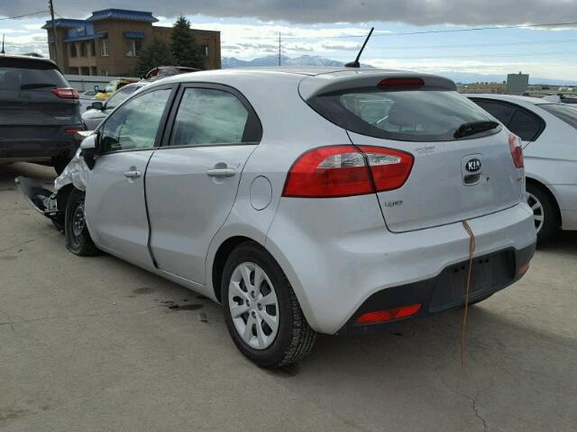 KNADM5A37E6353767 - 2014 KIA RIO LX SILVER photo 3