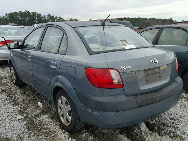 KNADE123776248931 - 2007 KIA RIO BASE BLUE photo 3