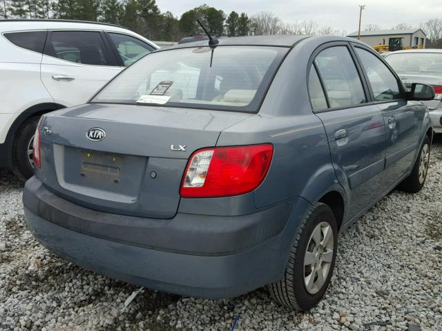 KNADE123776248931 - 2007 KIA RIO BASE BLUE photo 4