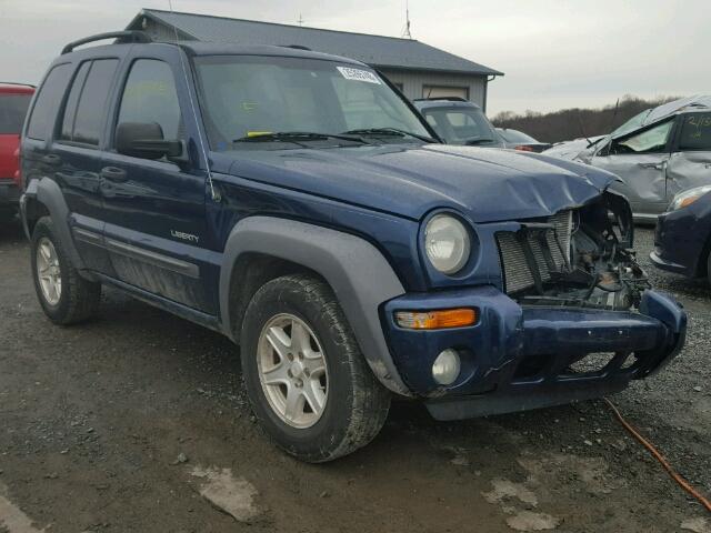 1J4GK48K24W244462 - 2004 JEEP LIBERTY SP BLUE photo 1