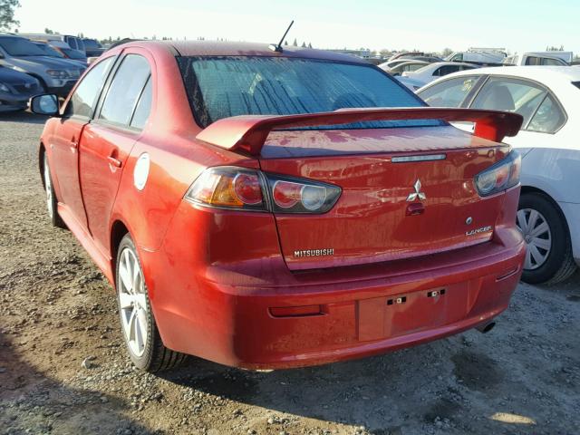 JA32U8FW9FU014793 - 2015 MITSUBISHI LANCER GT MAROON photo 3