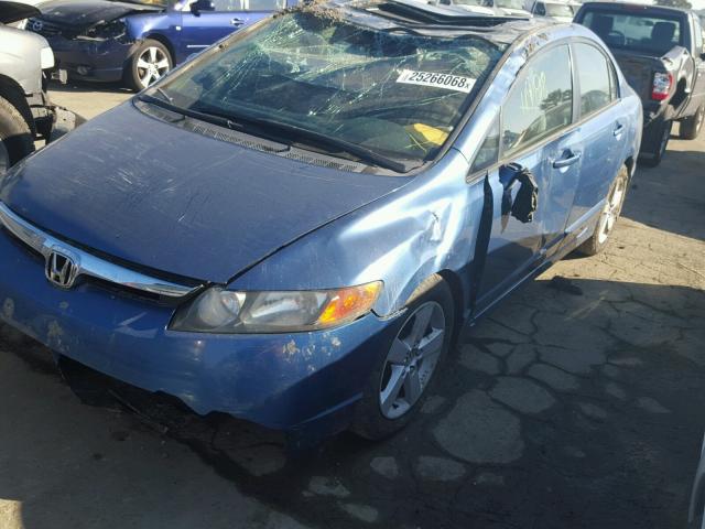 1HGFA16886L094129 - 2006 HONDA CIVIC EX ლურჯი ფოტო 2