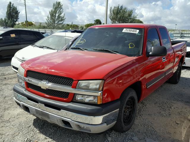 1GCEC19V35Z350789 - 2005 CHEVROLET SILVERADO RED photo 2