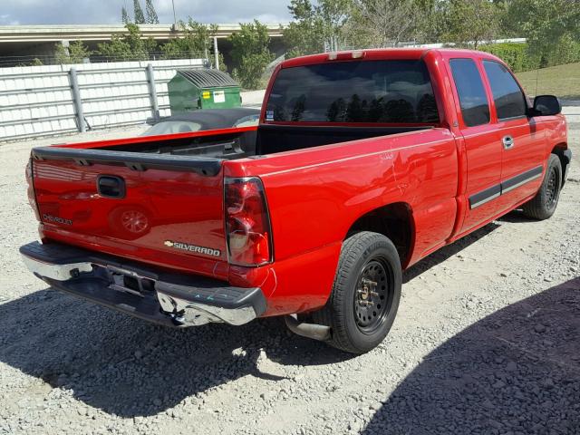 1GCEC19V35Z350789 - 2005 CHEVROLET SILVERADO RED photo 4