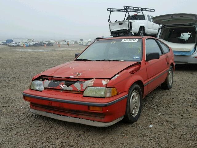 JHMAF5330GS009512 - 1986 HONDA CIVIC 1500 RED photo 2