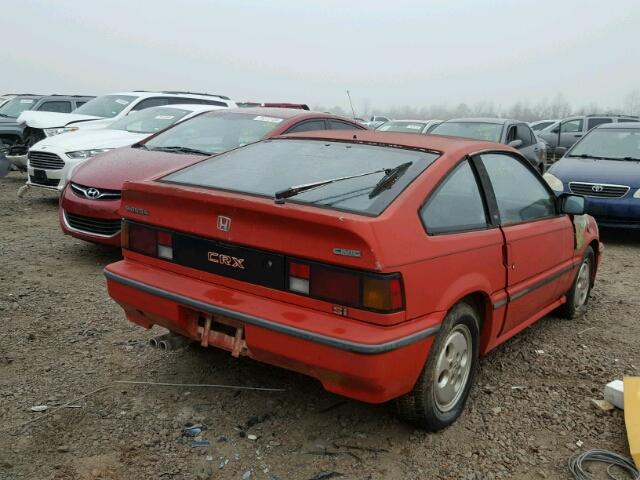 JHMAF5330GS009512 - 1986 HONDA CIVIC 1500 RED photo 4