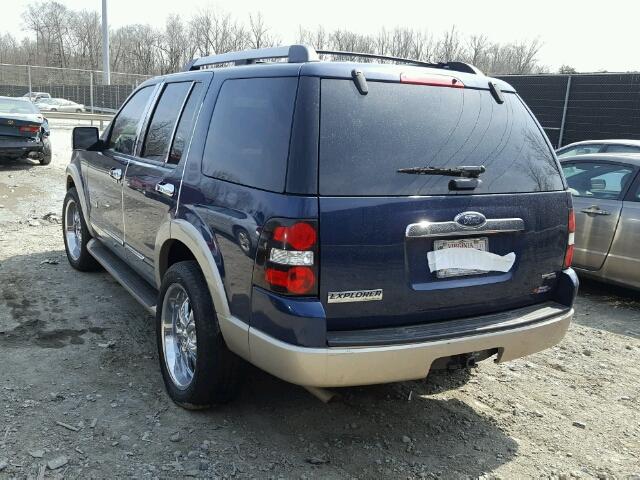 1FMEU74E57UA62789 - 2007 FORD EXPLORER E BLUE photo 3