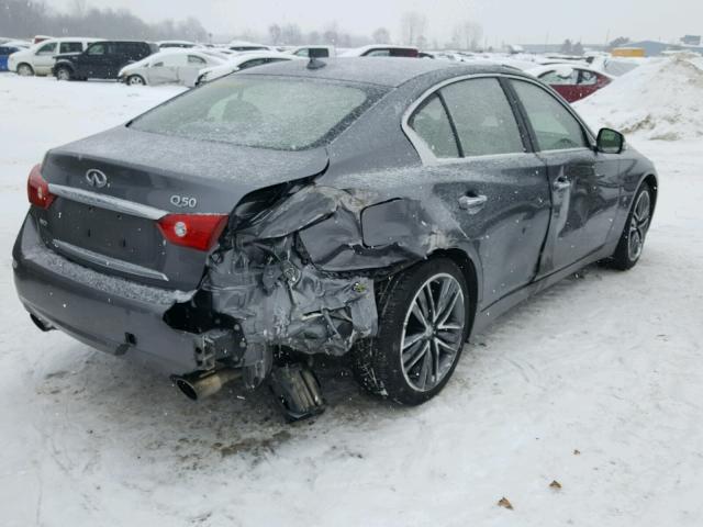 JN1BV7ARXEM682873 - 2014 INFINITI Q50 BASE Gris foto 4