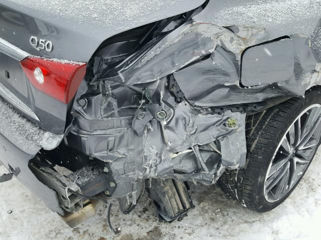 JN1BV7ARXEM682873 - 2014 INFINITI Q50 BASE Gris foto 9