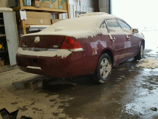 2G1WT58K479328454 - 2007 CHEVROLET IMPALA LT BURGUNDY photo 4