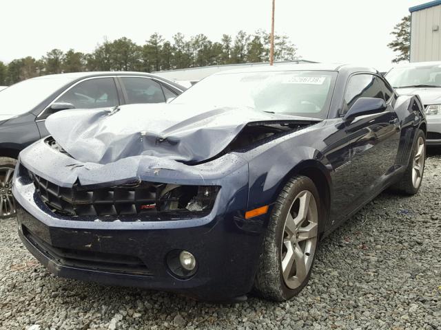 2G1FC1EV2A9131071 - 2010 CHEVROLET CAMARO LT BLUE photo 2