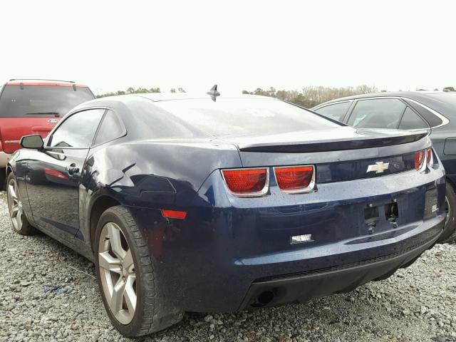 2G1FC1EV2A9131071 - 2010 CHEVROLET CAMARO LT BLUE photo 3