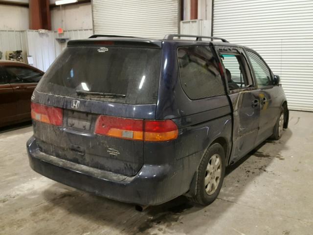 5FNRL18964B058483 - 2004 HONDA ODYSSEY EX BLUE photo 4