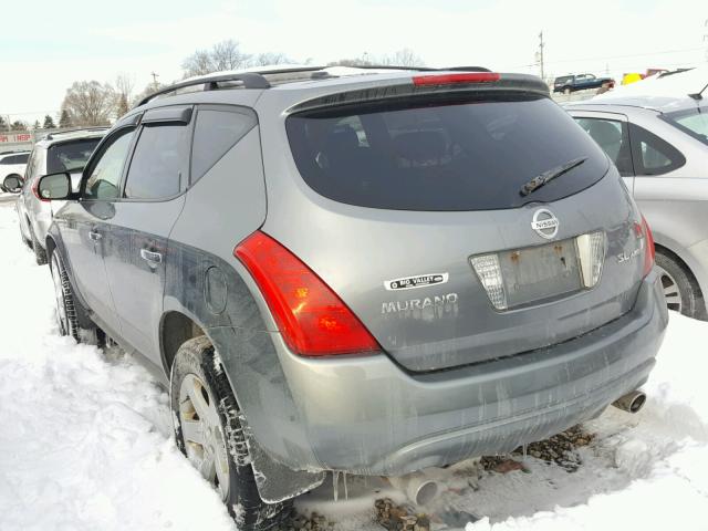 JN8AZ08W45W431792 - 2005 NISSAN MURANO SL GRAY photo 3