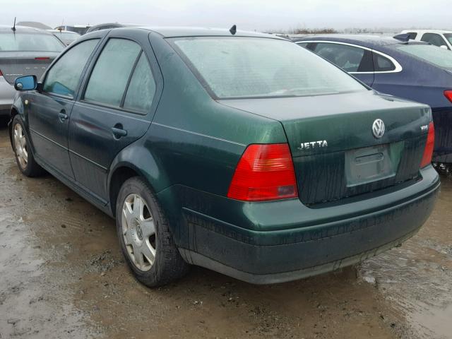 3VWTE29M1YM025589 - 2000 VOLKSWAGEN JETTA GLX GREEN photo 3