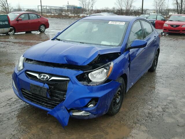 KMHCT4AE4CU152622 - 2012 HYUNDAI ACCENT GLS BLUE photo 2