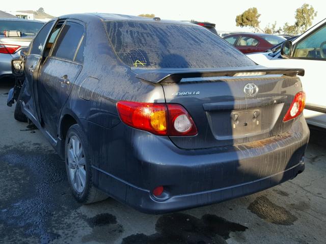 2T1BU4EE9AC420078 - 2010 TOYOTA COROLLA BA GRAY photo 3