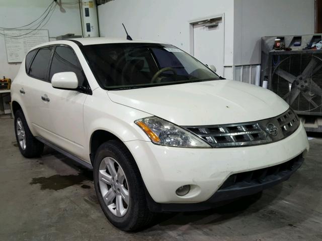 JN8AZ08T35W323380 - 2005 NISSAN MURANO SL WHITE photo 1