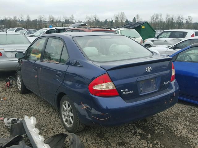 JT2BK18UX20048181 - 2002 TOYOTA PRIUS BLUE photo 3