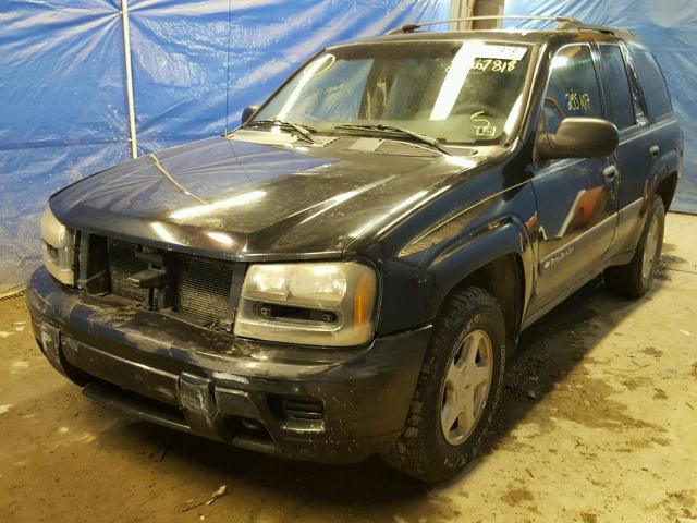 1GNDT13S532190020 - 2003 CHEVROLET TRAILBLAZE BLACK photo 2