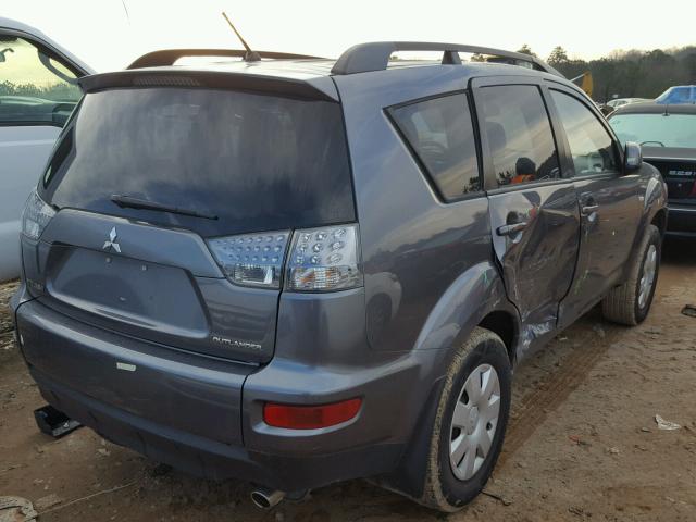 JA4AS2AW4BU017290 - 2011 MITSUBISHI OUTLANDER GRAY photo 4