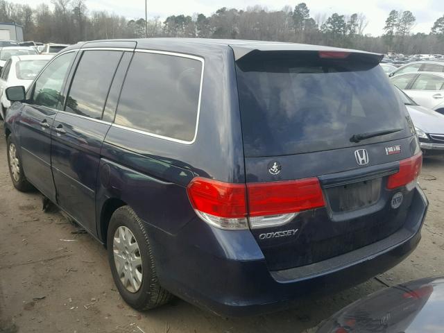 5FNRL38299B039772 - 2009 HONDA ODYSSEY LX BLUE photo 3