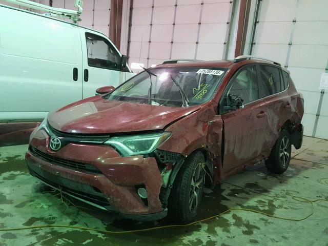 2T3RFREV2GW444100 - 2016 TOYOTA RAV4 XLE RED photo 2