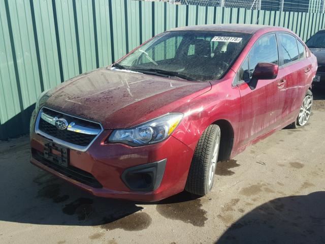 JF1GJAC66DH026360 - 2013 SUBARU IMPREZA PR MAROON photo 2