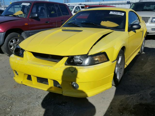 1FAFP40441F169314 - 2001 FORD MUSTANG YELLOW photo 2