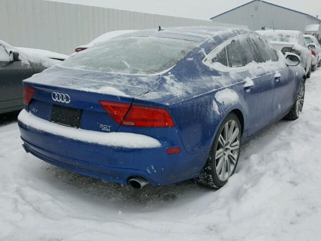 WAUYGAFC0DN124216 - 2013 AUDI A7 PREMIUM BLUE photo 4