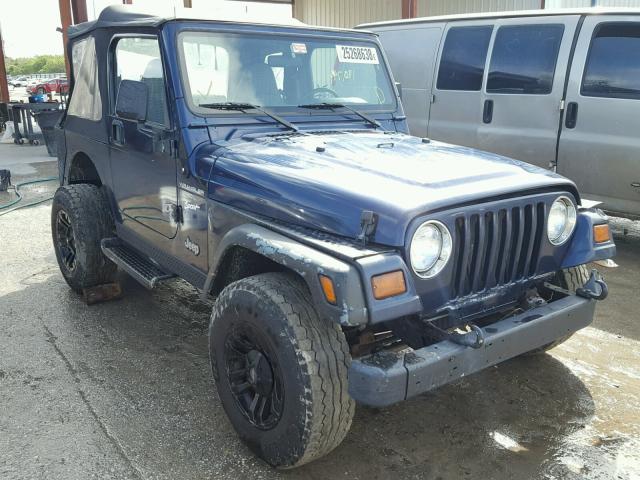 1J4FY19SXVP496317 - 1997 JEEP WRANGLER / BLUE photo 1