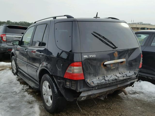 4JGAB57E55A539238 - 2005 MERCEDES-BENZ ML 350 BLACK photo 3