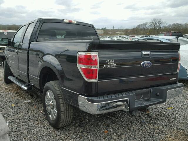 1FTEX1CM3BFA68346 - 2011 FORD F150 BLACK photo 3