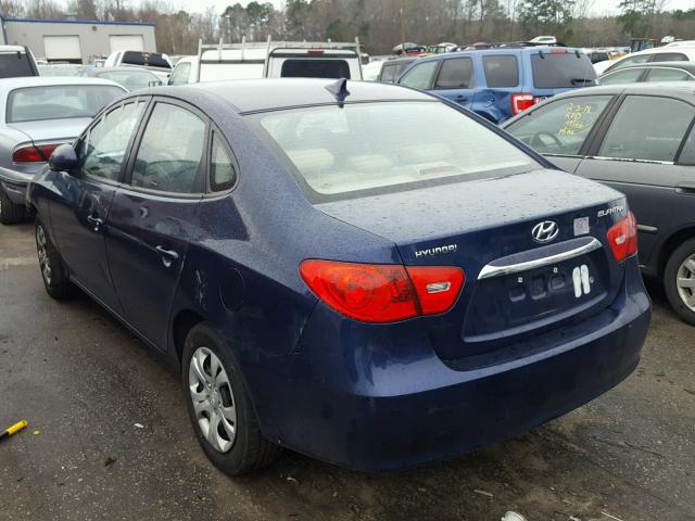 KMHDU4AD4AU068547 - 2010 HYUNDAI ELANTRA BL BLUE photo 3