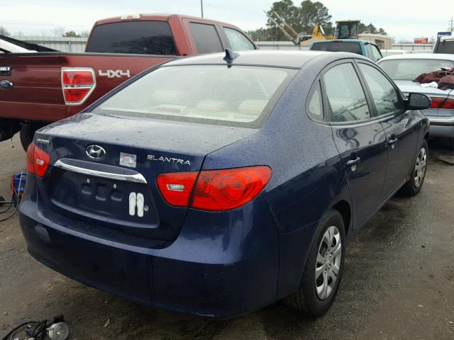 KMHDU4AD4AU068547 - 2010 HYUNDAI ELANTRA BL BLUE photo 4