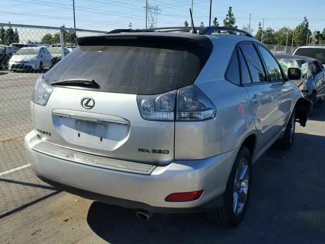 JTJGA31U940003514 - 2004 LEXUS RX 330 SILVER photo 4