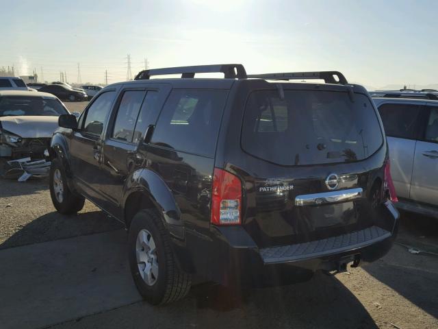 5N1AR18B28C662108 - 2008 NISSAN PATHFINDER BLACK photo 3