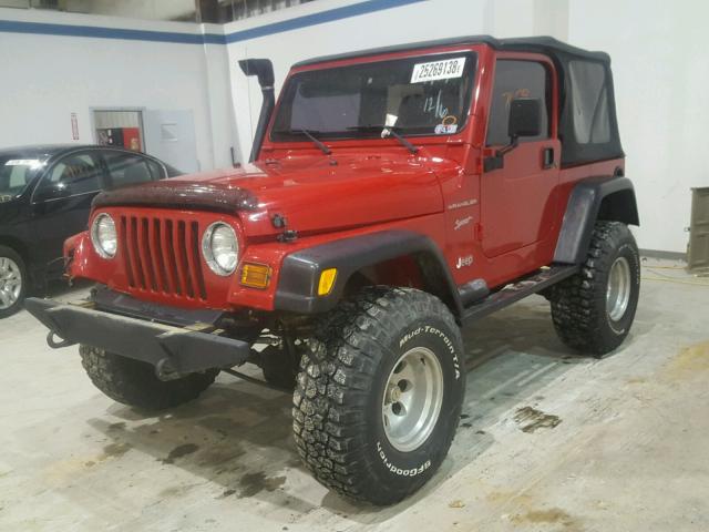 1J4FA49S52P729926 - 2002 JEEP WRANGLER / RED photo 2