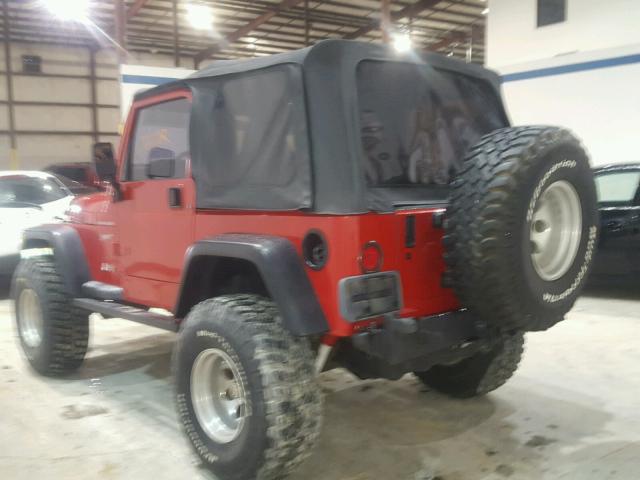 1J4FA49S52P729926 - 2002 JEEP WRANGLER / RED photo 3